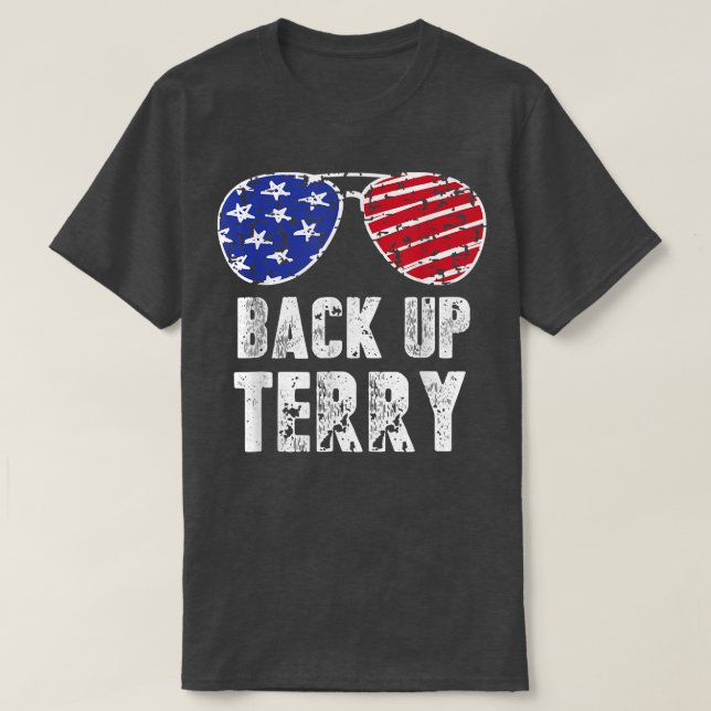 Säkerhetskopiera Terry Sunglasses 4:e juli US Fire T Shirt (Design framsida)