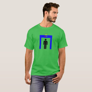 säkerhetslarm för upptäcktsdetektorbåge vid flygpl t shirt