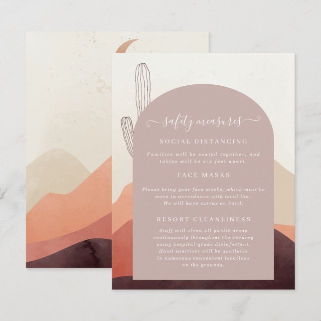 Säkerhetsmasken Social, som Avstånd information om Tilläggskort (Fram/baksida)