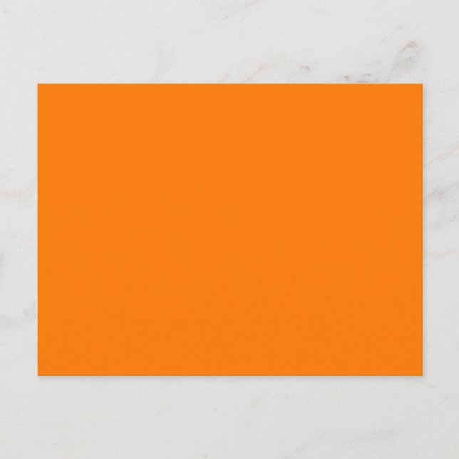 Säkerhetsorange enfärgad vykort (Framsida)