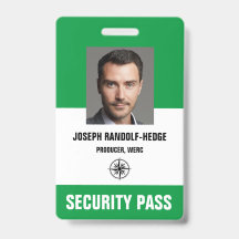 SÄKERHETSPASS - foto I.D. Badge