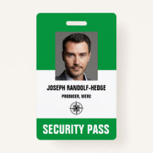 SÄKERHETSPASS - foto I.D. Badge
