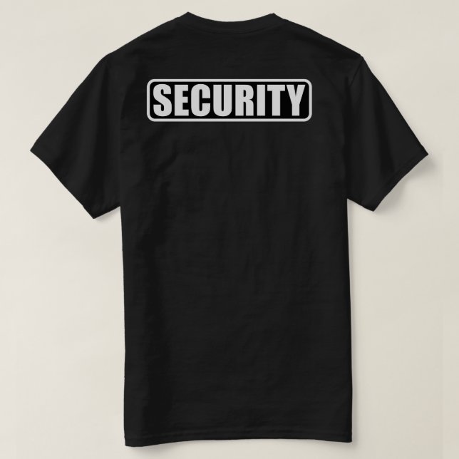 Säkerhetspersonal för evenemang - Fram- och bakre  T Shirt (Design baksida)