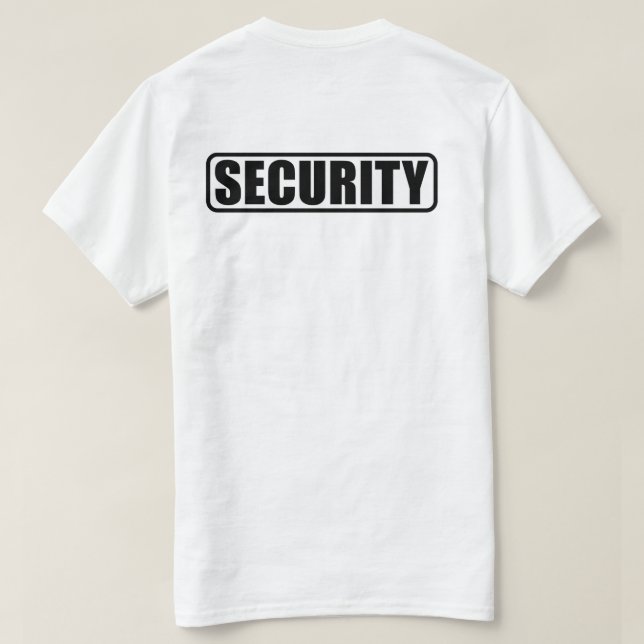 Säkerhetspersonal för evenemang - Fram- och bakre  Tee Shirt (Design baksida)
