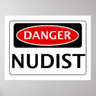 SÄKERHETSSIGNAGENS SIGNAGAGE FÖR FARLIGT NUDIST FU POSTER