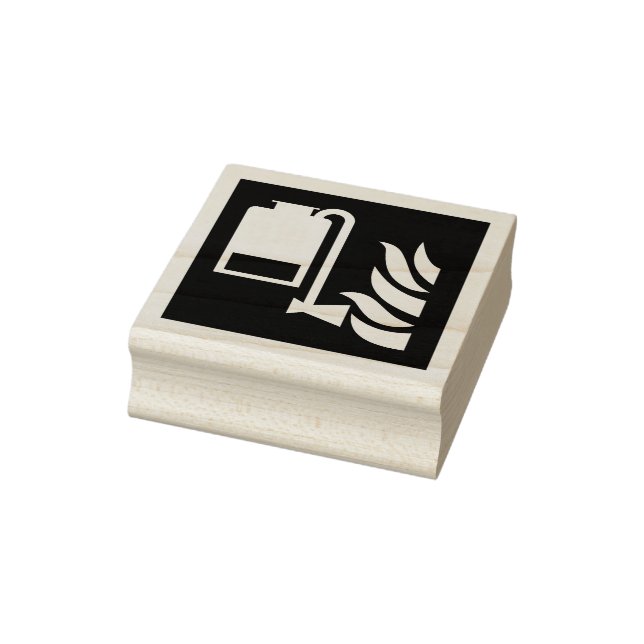 Säkerhetsskylt för bärbar skumapplikator stämpel (Stämpel)