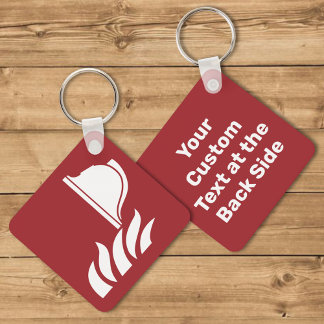 Säkerhetsskylt för brandbekämpning nyckelring