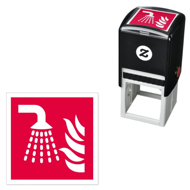 Säkerhetsskylt för vatten Fog Applicator Självfärgande Stämpel (In Situ)