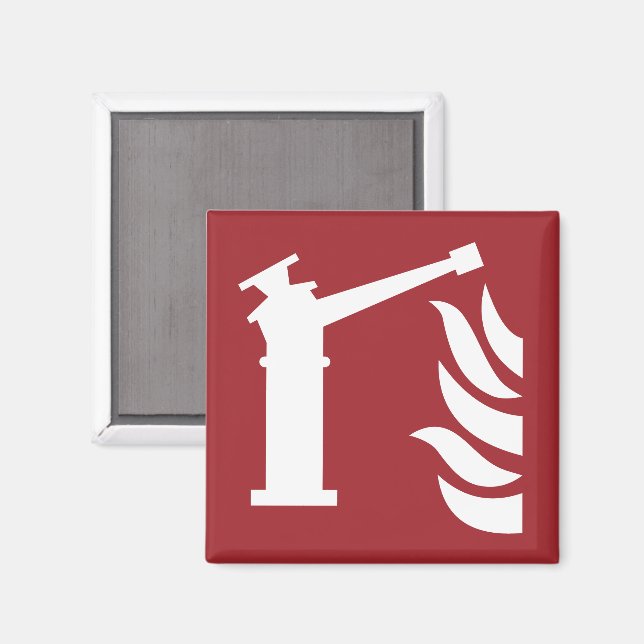Säkerhetstecken för brandövervakare magnet (Front/Back)