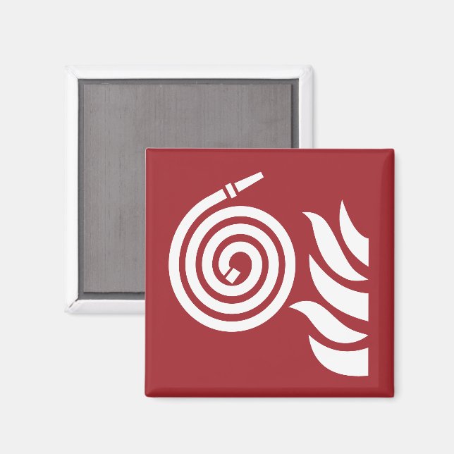 Säkerhetstecken för brandslang magnet (Front/Back)