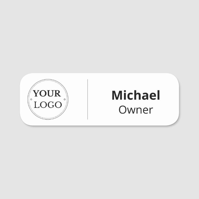 Säkerhetstift Namn bricka eller magnetiskt med Log Namnbricka (Framsida)