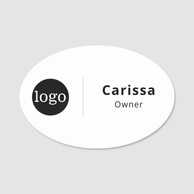 Säkerhetstift Namn bricka eller magnetiskt med Log Namnbricka (Framsida)