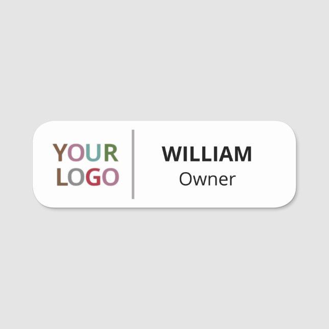 Säkerhetstift Namn bricka eller magnetiskt med LOG Namnbricka (Framsida)