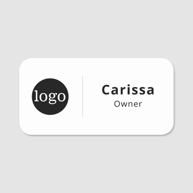 Säkerhetstift Namn bricka eller magnetiskt med Log Namnbricka (Framsida)