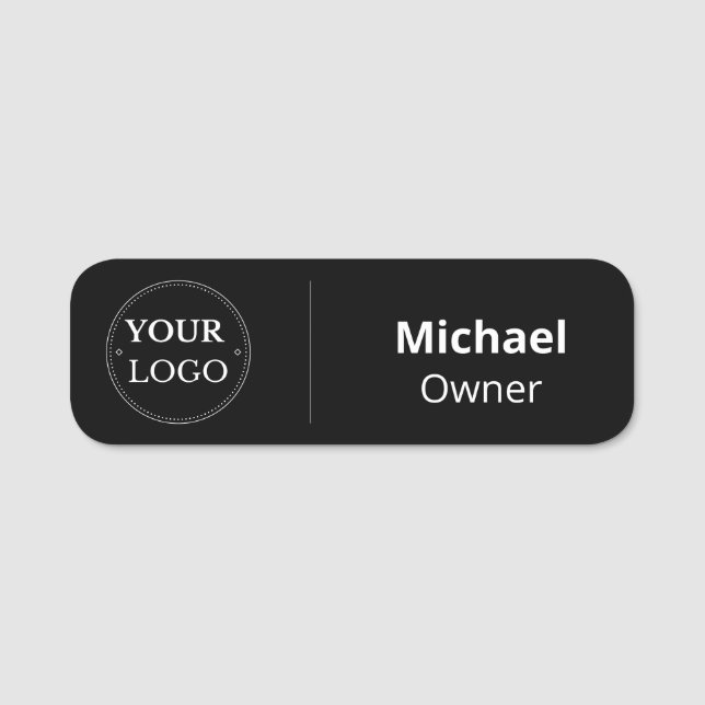 Säkerhetstift Namn bricka eller magnetiskt med Log Namnbricka (Framsida)