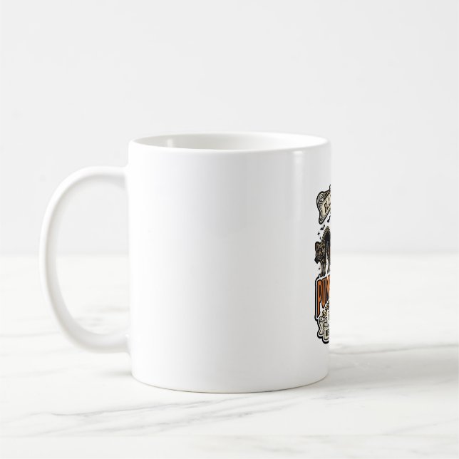 Säkerhetsvakts Halloween-tröja med svarta katter & Kaffemugg (Vänster)