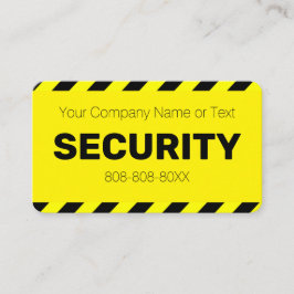 Säkerhetsvarning för Bright Gult Visitkort