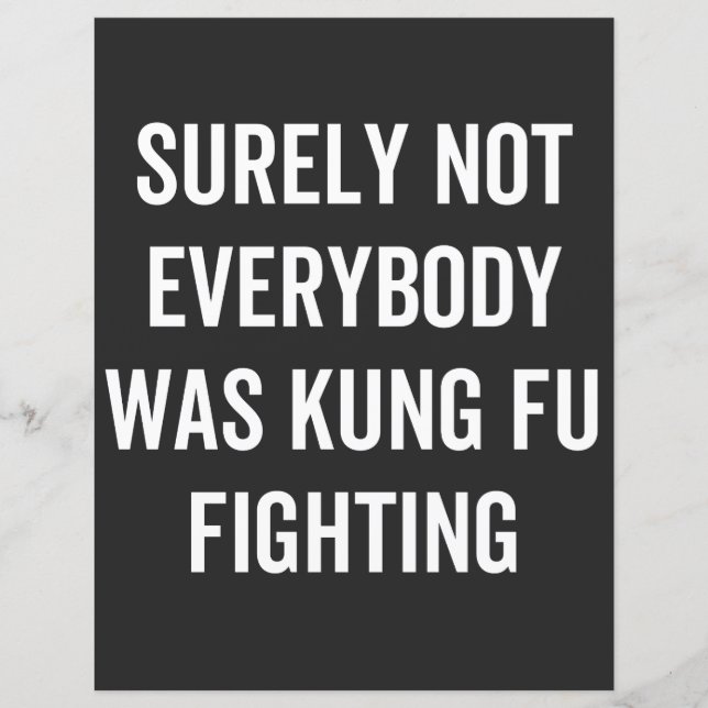 Säkerligen Var Inte Alla Kung Fu-Fighting (Framsida)