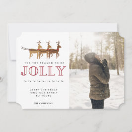 Säkert att vara Jolly Reindeer Photo jul Card Julkort