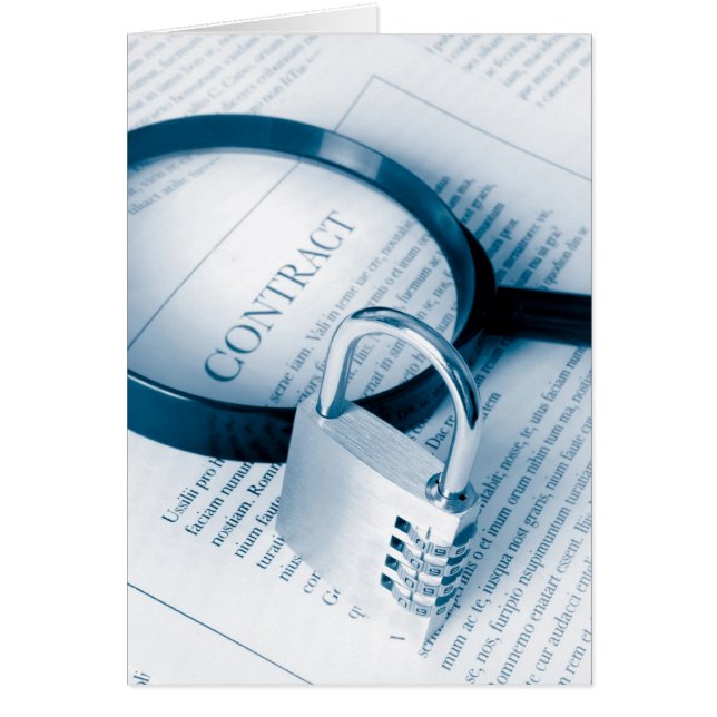 säkert avtala hälsningskort (Framsidan)