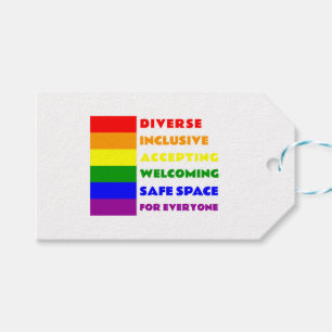 Säkert blanksteg, HGBTQ+ dekal Presentetikett