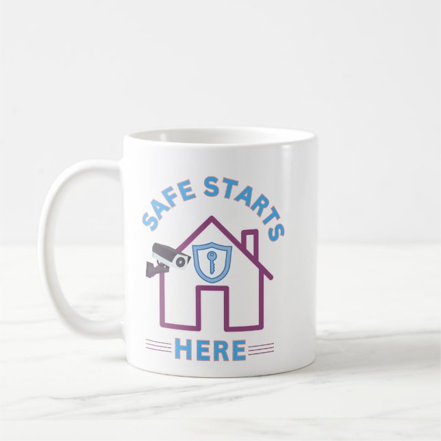 Säkert börjar här kaffemugg (Vänster)