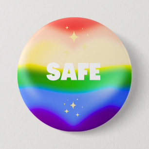 SÄKERT Heart för Pridet för HBT- Knapp
