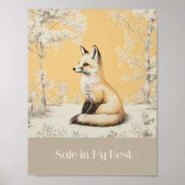 Säkert i min senaste Orange Poster Fox Nursery