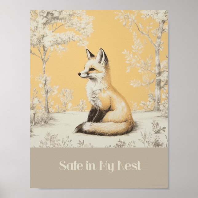 Säkert i min senaste Orange Poster Fox Nursery (Framsidan)