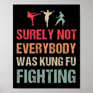 Säkert Inte Alla Var Kung Fu Fighting - Roligt Poster