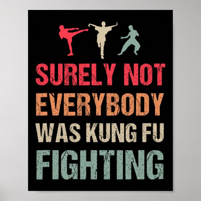 Säkert Inte Alla Var Kung Fu Fighting - Roligt  Poster (Framsidan)