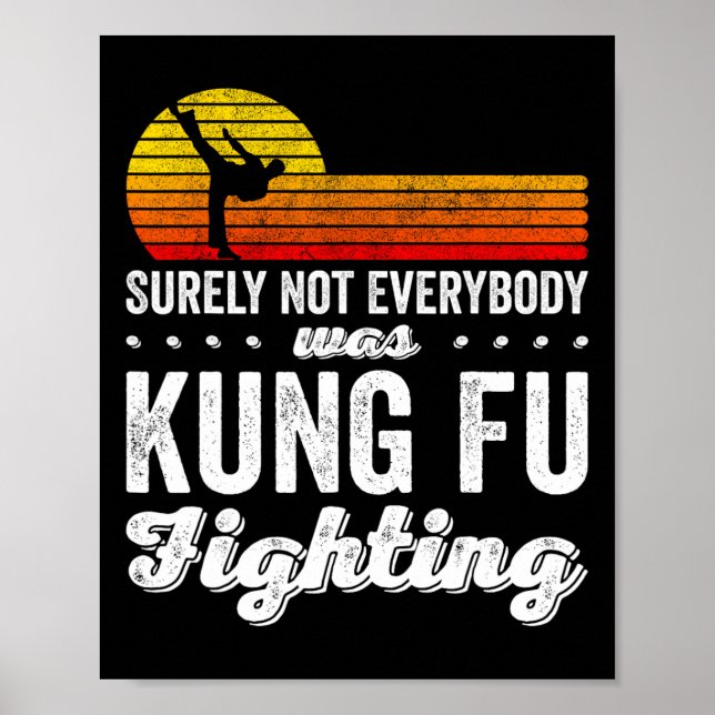 Säkert Inte Alla Var Kung Fu-Fighting Shirt Fu Poster (Framsidan)