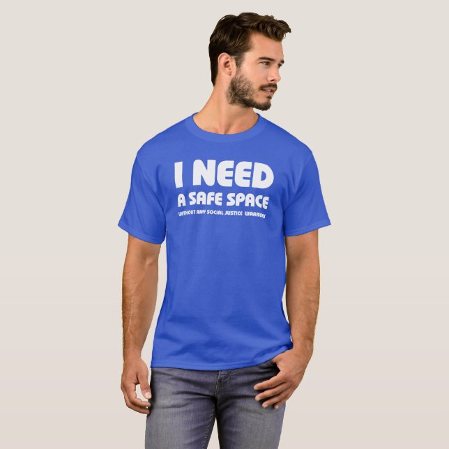 Säkert utrymme för behov utan någon social t-shirt (Hel framsida)
