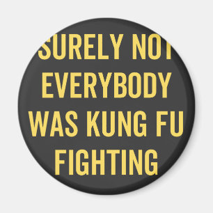 Säkert Var Inte Alla Kung Fu-Fäktande Magnet