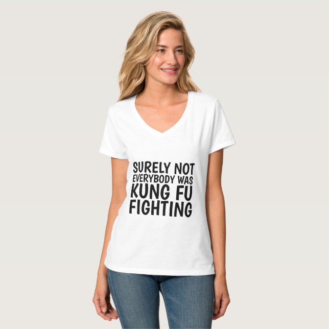 SÄKERT VAR INTE ALLA KUNG FU SOM KÄMPADE T-Shirts (Hel framsida)
