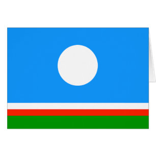 Sakha flagga hälsningskort