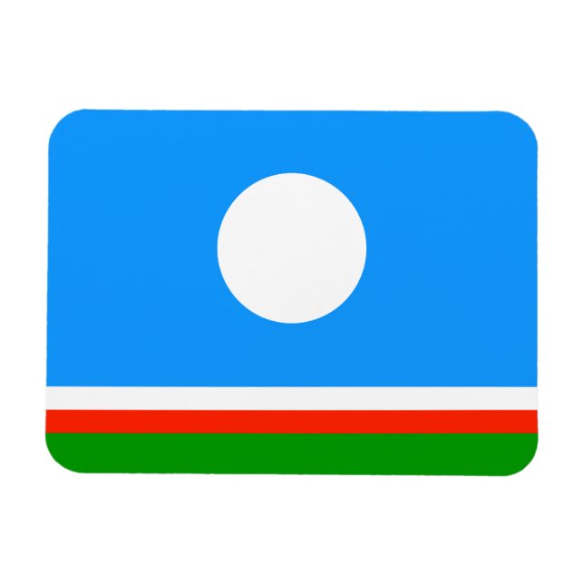 Sakha flagga magnet (Horisontell)