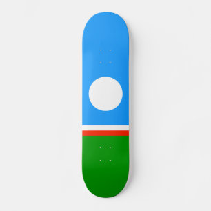 Sakha flagga mini skateboard bräda 18,5 cm