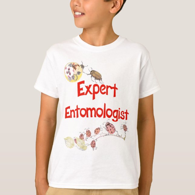 Sakkunnig Entomologist Tee Shirt (Framsida)