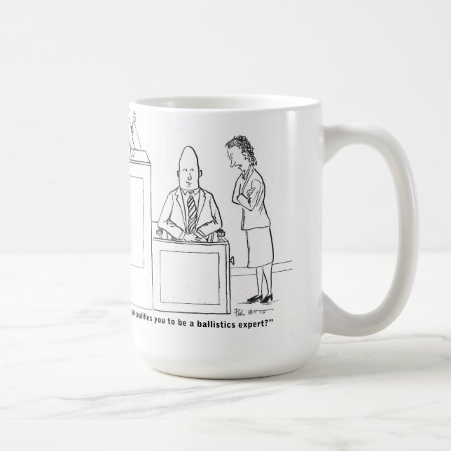 Sakkunnig korsförhör för ballistik kaffemugg (Höger)