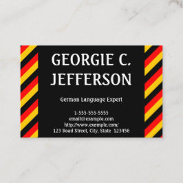 Sakkunnig visitkort för tyskt språk