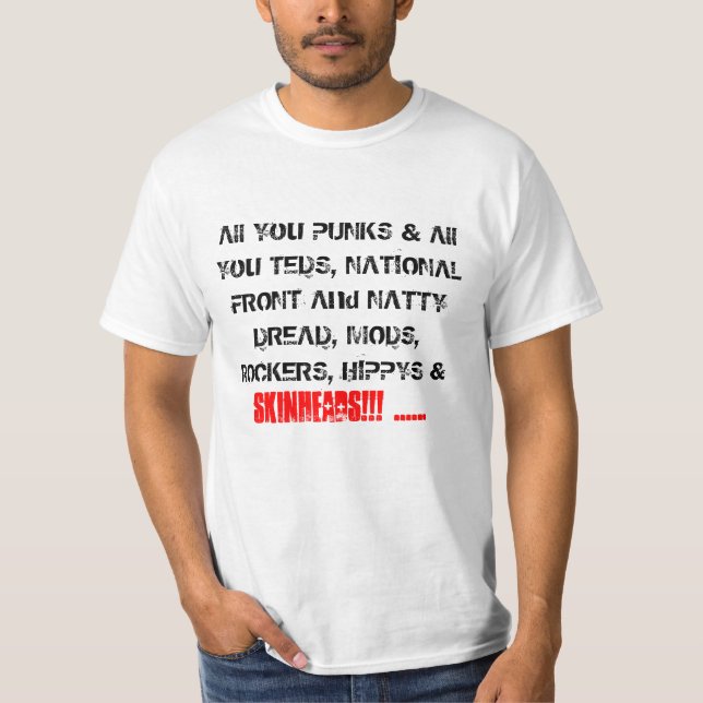 SAKKUNNIGA GÖR SKJORTAN FÖR HUNDSKINHEAD T T-SHIRT (Framsida)