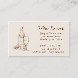 Sakkunnigt vin visitkort