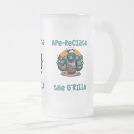 Sakna Inte G'rilla Master BBQ Grillare Rolig Puns Frostat Ölglas