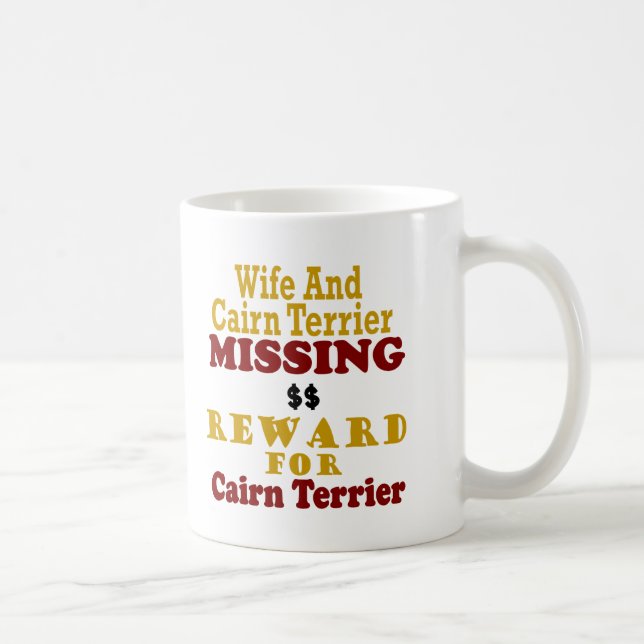 Saknad belöning för för röseTerrier & fru för Kaffemugg (Höger)