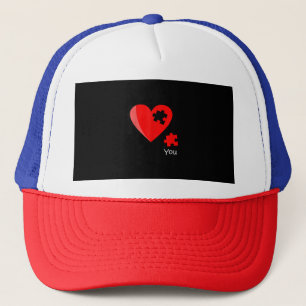 Saknad del Hjärtpussel Valetines Day T-shirt Gif Keps