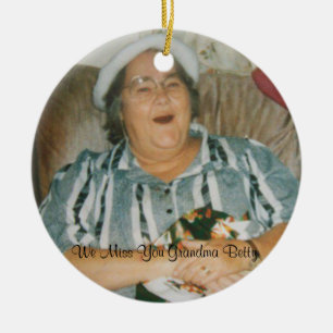 Saknad dig mormor Betty Julgransprydnad Keramik