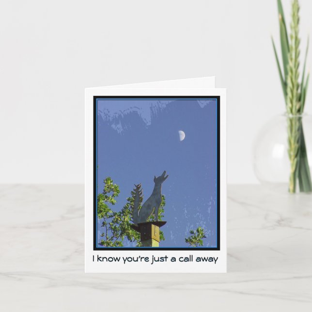 Saknad dig--Precis en Away appell--Prärievarg och Kort (Framsida)