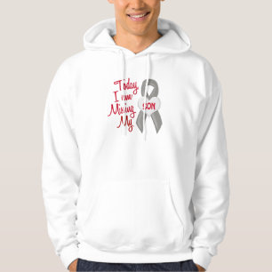 Saknad min Son 1 (grå färgbandet) Hoodie