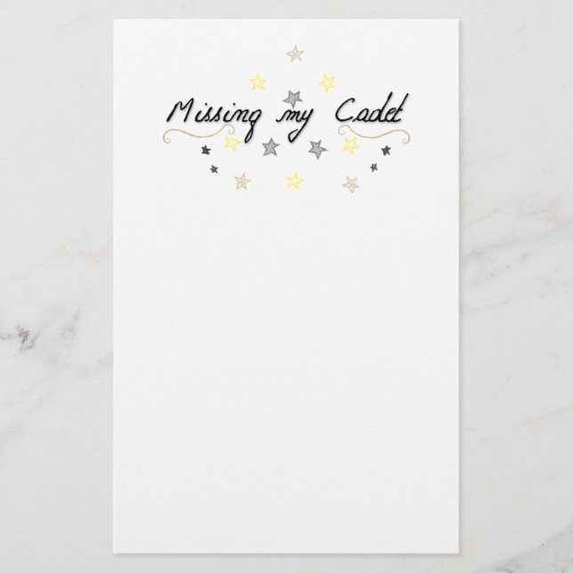 Saknad min stationära Cadet Brevpapper (Framsida)